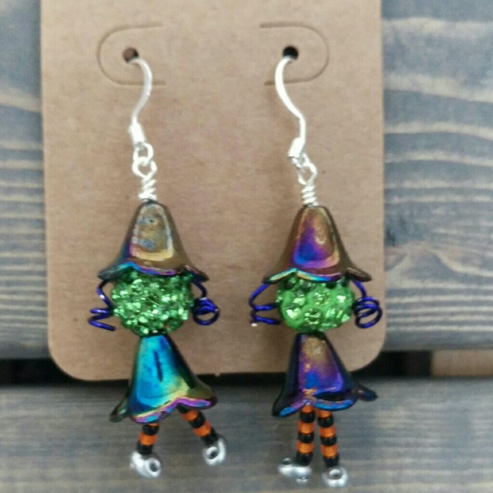 Cute witch earrings